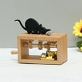 thumbnail image 2 of Cute Music Box Are Hand Crank Wooden Mechanism Musical Boxes Vintage Keepsake Box Gifts For Family And Friends, Creative Desktops Ornaments, 2 of 4