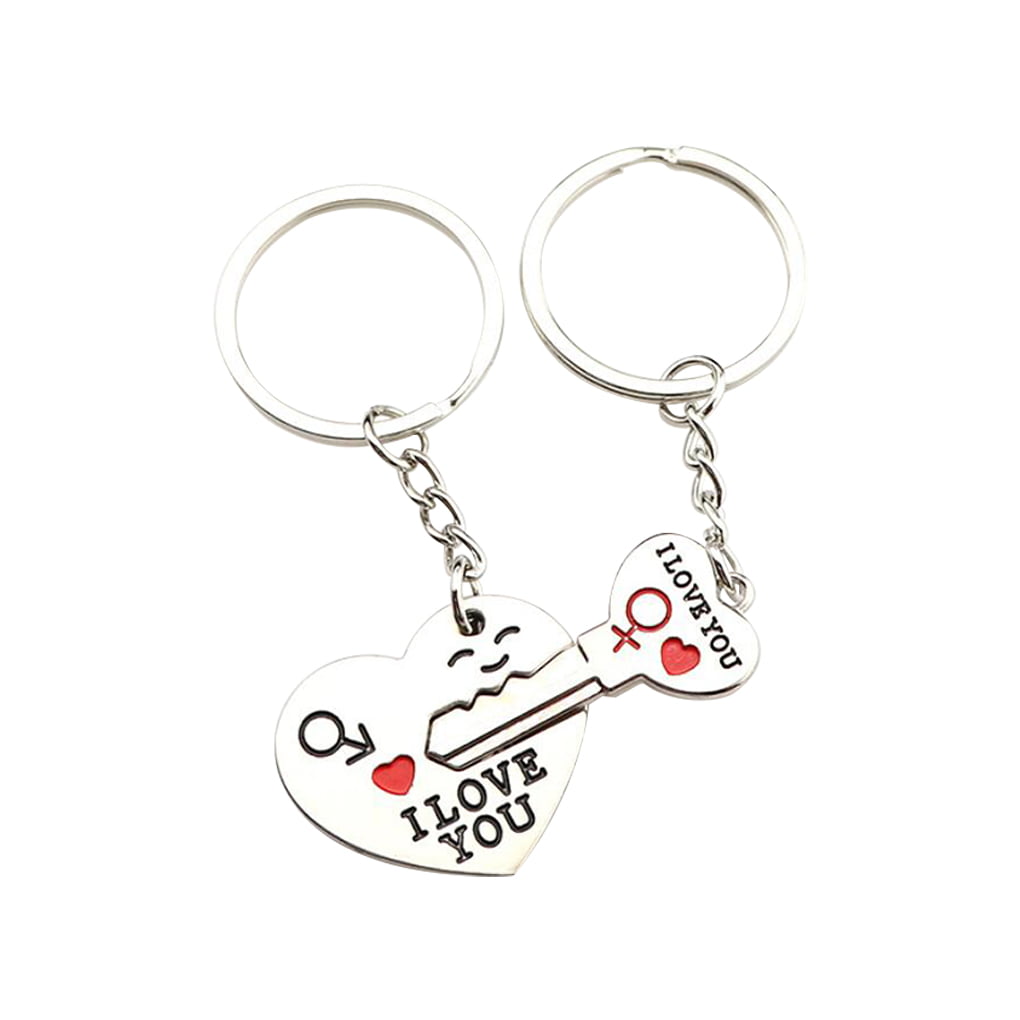 New Mini Lettering for Lovers Key Ring Chain Classic Keyfob Keychain Ring Gifts 