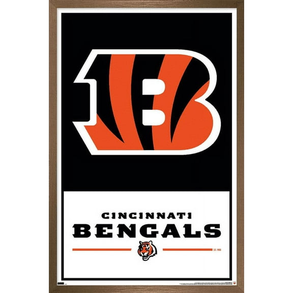 NFL Cincinnati Bengals - Logo 21 Wall Poster, 22.375" x 34", Framed