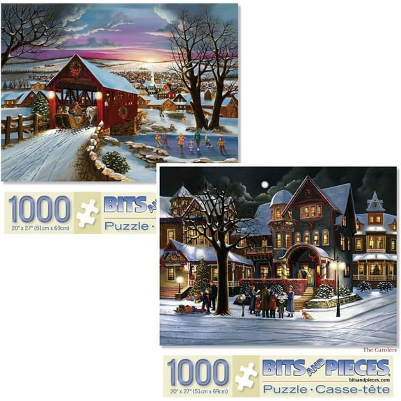 Bits And Pieces 1000-Piece Joys of Christmas Jigsaw Puzzle Set
