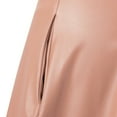 thumbnail image 2 of Woman New Leather Clothes High Split Irregular Skirt Leather Skirt Club Basic Leisure Dailywear, 2 of 9