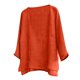 thumbnail image 4 of Designer Spring Summer Men's Casual Cotton Linen Solid Color Long Sleeve Shirts Loose Stand Collar Shirts 2XL, 4 of 5