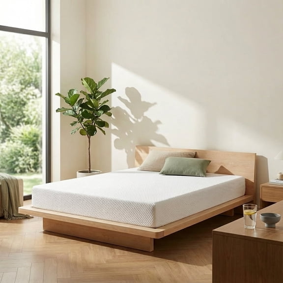 10 inch Full Size Dual-Side Memory Foam Mattress with Tencel Cover & Cooling Green Tea/Gel, CertiPUR-US