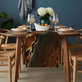 thumbnail image 2 of Brown Marble Table Runner - 36 Inch Long, Kitchen Dining Table Runner Dresser Scarves, Gold Abstract Vintage Modern Ombre Art Farmhouse Decor for Coffee Tables Wedding Party Banquet, 2 of 8
