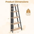 thumbnail image 3 of Gymax 5-Tier Modern Bookshelf Wooden Vertical Display Book Shelf for Small Space Gray & Natural, 3 of 10