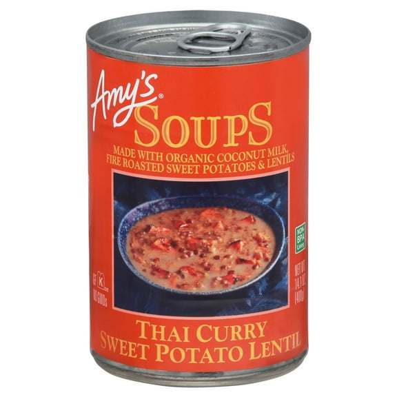 2X - Amy's Thai Curry Sweet Potato Lentil Soup - 14.1 oz
