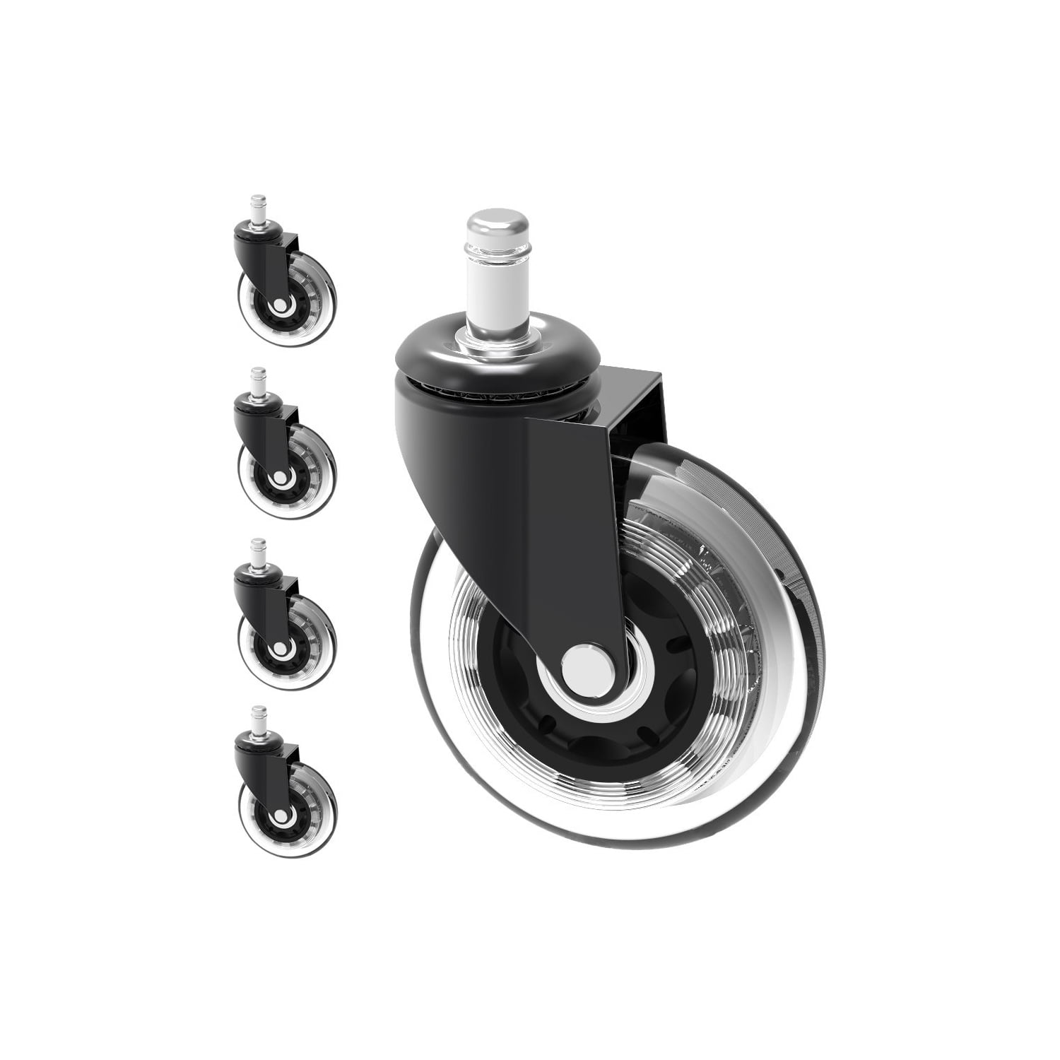 Office Chair Caster Wheels Heavy Duty Safe for All Floors Including Hardwood Perfect Replacement