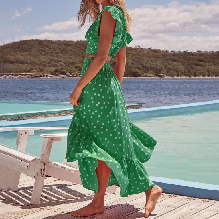 green emerald velvet dress A-Line Wedding Guest Dresses Elegant Dress Holiday Graduation Knee Length Short Sleeve Jewel Neck Chiffon with Pleats Ruffles, US 2 / UK 6 / EU 32 main image 0