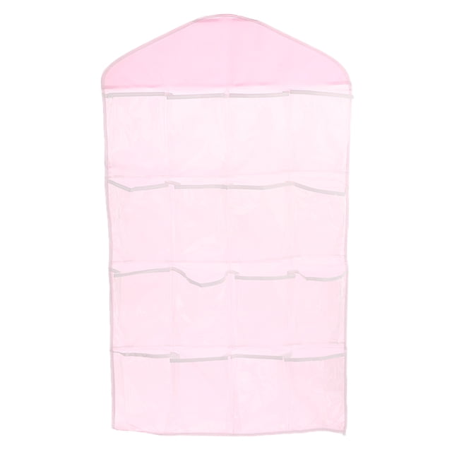 Organizador de almacenamiento colgante Sunnimix de 16 bolsillos rosa