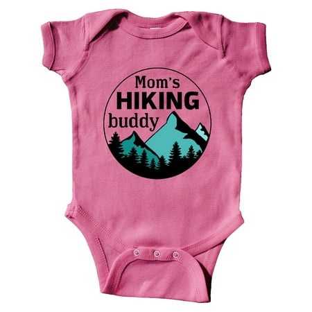 

Inktastic Mom s Hiking Buddy with Mountains and Trees Gift Baby Boy or Baby Girl Bodysuit