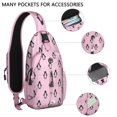 thumbnail image 2 of Emperor Penguin Cartoon Pattern Sling Backpack, Lightweight Crossbody Daypack with Snowflake and Winter Animal Print, Cute Penguin Design Anti-theft Travel Bag for Students, Travelers, Gym, Outdoor, 2 of 6