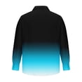 thumbnail image 6 of YLSDL Men's Clearance Sale Gradient Color Blouses Long Sleeve Button Down Dress Shirt Slim Fit Ombre Tops Business Work Office Party Clubwear Sky Blue M, 6 of 6