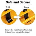 thumbnail image 4 of Beuway 2 Step Ladder with Handrails,38.97" Foldable Step Stool for Adults(Yellow), 4 of 7