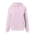 thumbnail image 4 of UngA Womens Oversized Hoodie Pullover Sweatshirt Long Sleeve Hoodies Kangaroo Pocket Fleece Basic Sweater Hoodie Women (Pink,3XL), 4 of 6