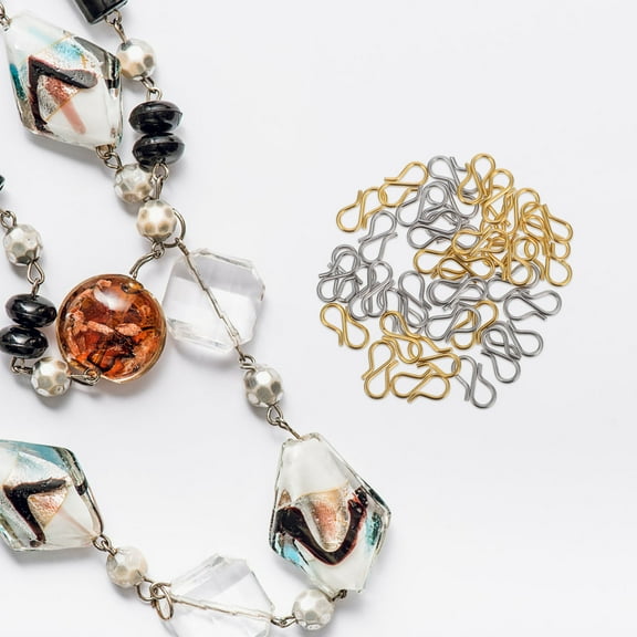 ADDHAT 40Pcs Necklace Hooks Clasp for Diy Jewelry Making Secure Attachment