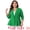 Green, variant on Women's Plus Size Blazer Notch Panel Work Business Casual Suit Jacket 1X Purple