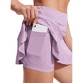 thumbnail image 3 of Weardear Short Skirts for Women with Pockets Mesh Ruffle Patchwork High Waisted Breathable Athletic Tennis Skirts, 3 of 6