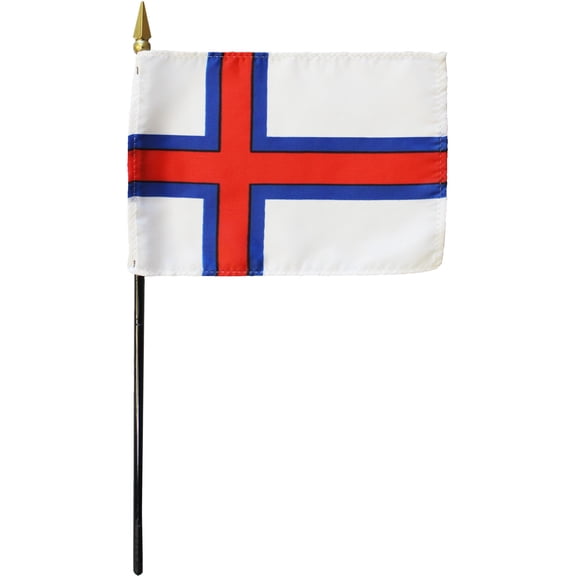 Faroe Islands - 4"X6" Stick Flag