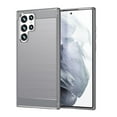 thumbnail image 1 of PANDACO Grey Brushed Metal Case for Samsung Galaxy S22 Ultra, 1 of 4