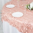 thumbnail image 6 of BalsaCircle 72x72 in Dusty Rose Taffeta Square Table Overlay 3D Leaves Petals Design Party Events Decorations Supplies, 6 of 8