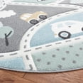thumbnail image 3 of SAFAVIEH Carousel Kids Roadmap to Home Area Rug, Gray/Light Blue, 6'7" x 6'7" Round, 3 of 10