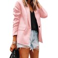 thumbnail image 4 of Vedolay Casual Tops for Women Womens Casual Blazer Long Sleeve Double Work Office Blazer Jackets,Pink S, 4 of 5