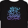 thumbnail image 4 of Inktastic Winter Let It Snow Lettering in Blue with Snowflakes Boys or Girls Long Sleeve Toddler T-Shirt, 4 of 5