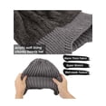 thumbnail image 5 of Luxtrada Winter Hats Scarf Set, Head Warmer Warm Winter Hats Neck Scarves Warm Knit Ski Beanie Hats for Men Women (Black), 5 of 8