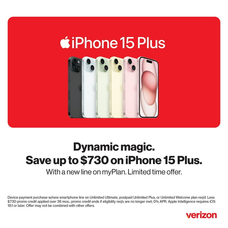 Verizon Apple iPhone 15 Plus 128GB Pink - Walmart.com
