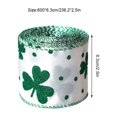 thumbnail image 4 of Yuarrent Cintas para el Día de San Patricio, envoltura verde, cinta de trébol, fabricación de tarjetas para festivales, artesanías de Type9 NO9, 4 of 6