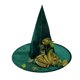 thumbnail image 2 of pstuiky Sombrero de bruja verde de Halloween Sombrero mágico Sombrero de bruja, 2 of 6