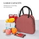 thumbnail image 5 of Balery Stripes Red White Bolsa de Almuerzo para Mujeres, Caja de Almuerzo, Bolsa de Almuerzo Pequeña Impermeable, Tote de Almuerzo Reutilizable con Gran Capacidad, 5 of 6