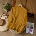 thumbnail image 7 of Guluxicc Floral Embroidered Cotton Linen Shirts for Women Summer 3/4 Sleeve Dressy Casual Loose Blouses Gauze Boho Tunic Tops, 7 of 7