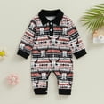 thumbnail image 2 of Douhoow Western Baby Boy Fall Clothes 3 6 12 18 Months Infant Cow Print Long Sleeve Button Polo Romper Jumpsuit One Piece Outfits Cowboy Country Clothing 0-18M, 2 of 9
