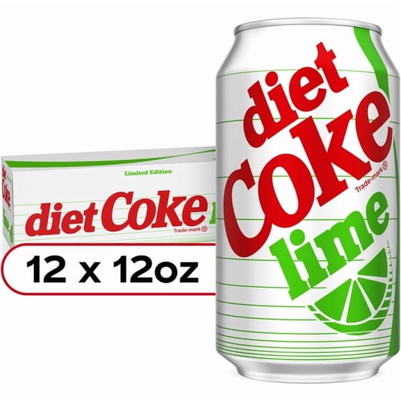 Diet Coke Lime, 12 fl oz Cans, 12 Pack |