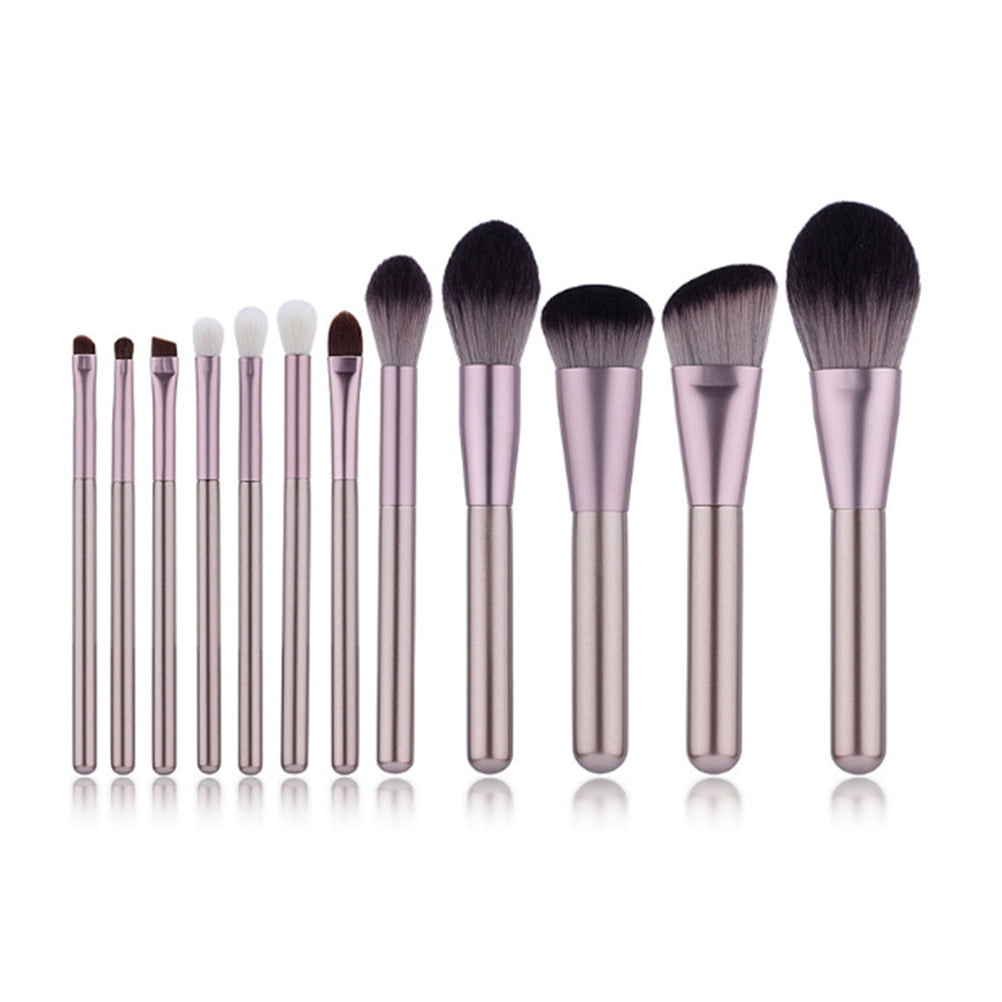 12-Piece Grape Professional Makeup Brush Set Daily Essential Makeup Set
