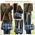 thumbnail image 5 of Womens Chain Shoulder Bag Retro Circle Print Classic Tote Handbags Fashion Clutch Hobo Purse with Zipper for Travel Casual, 5 of 7