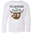 thumbnail image 3 of Inktastic My Godmother Loves Me Cute Sloth and Baby Long Sleeve Youth T-Shirt, 3 of 5