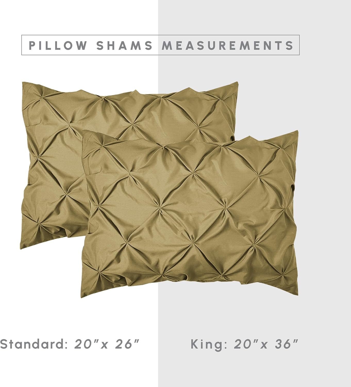 Elegant Comfort 8-Piece Pinch Pleated Comforter Set - All Season Bed in a Bag, Includes Smart Sheet Set, Bed Skirt, Comforter, Pillowcases & Shams, Twin/Twin XL, Khaki