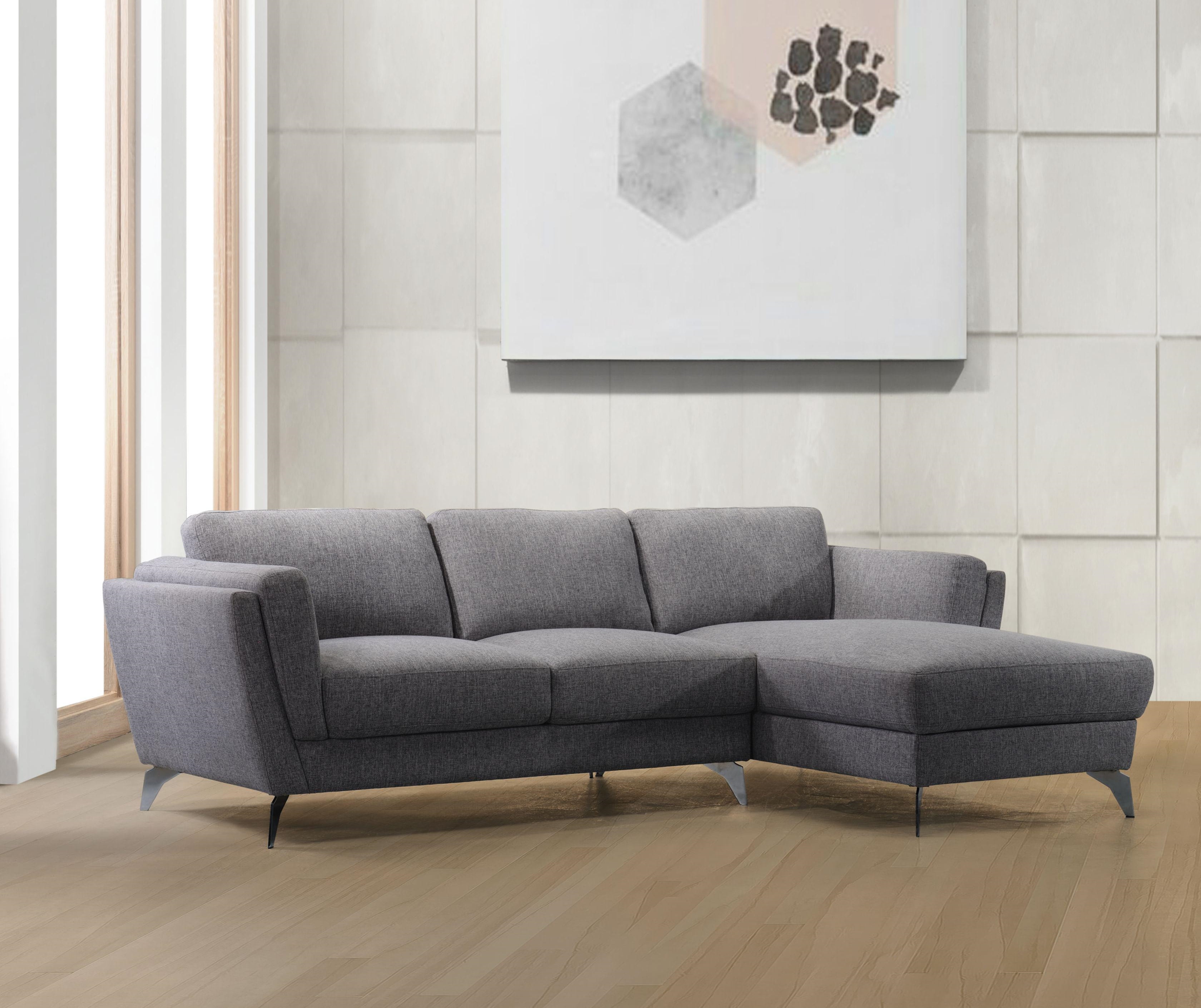 Ucloveria Linen Fabric Sectional Sofa, Modern L-Shape Couch - Walmart.com