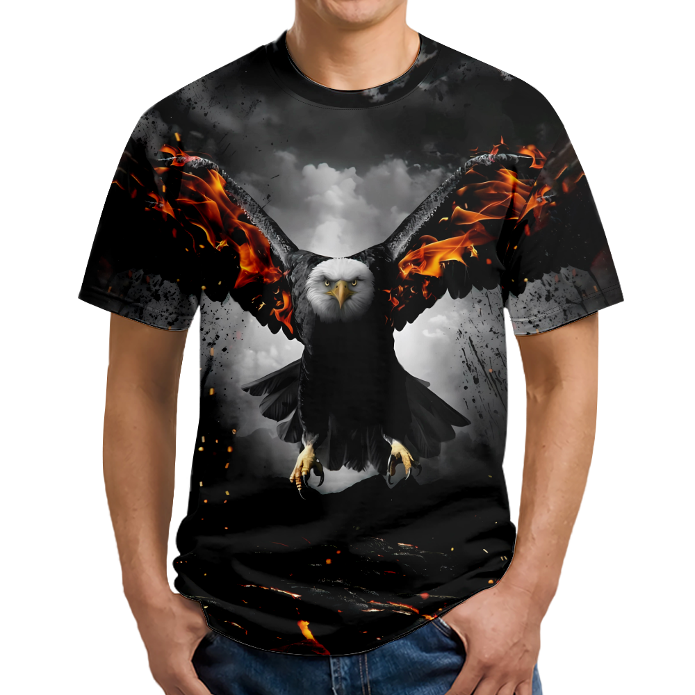 KONEW Shirt Cool Eagle T Shirts Funny Big Men's Clothing(8XL)