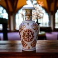 thumbnail image 4 of Marble Decorative Handmade Painted Flower Vase Pot Artifact Home Accent Decor Art Object Souvenirs Wedding Favors Size: H-15 x W-7 x L-7 cm, 4 of 9