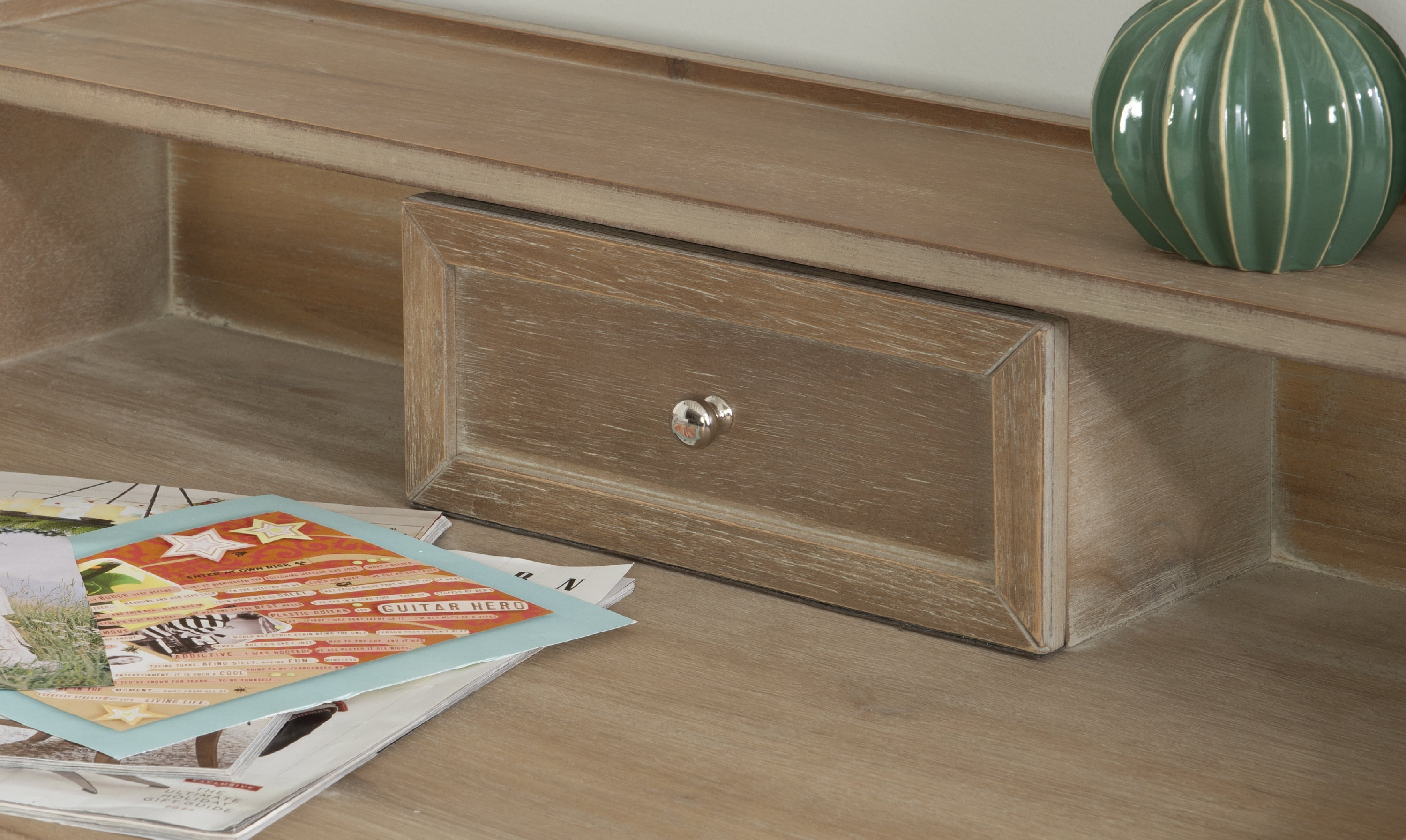 Linon Coy Folding Desk, 34.25" Tall, Rustic Brown Finish