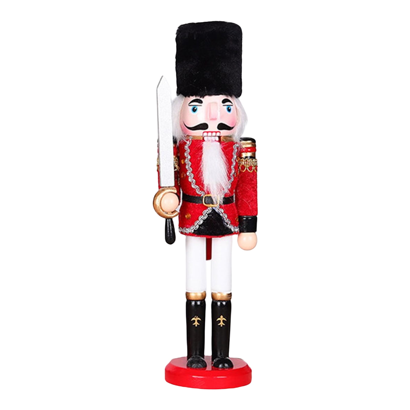 ZYmall Nutcracker Puppet Traditional Handwork Indoor Decorate Pine