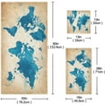 thumbnail image 2 of Coolnut World Map Watercolor 3 PCS Bath Towels Set (1 Bath Towel, 1 Hand Towel, 1 Washcloth) for Bathroom, Super Soft and Quick Dry Cotton Towels, 2 of 6