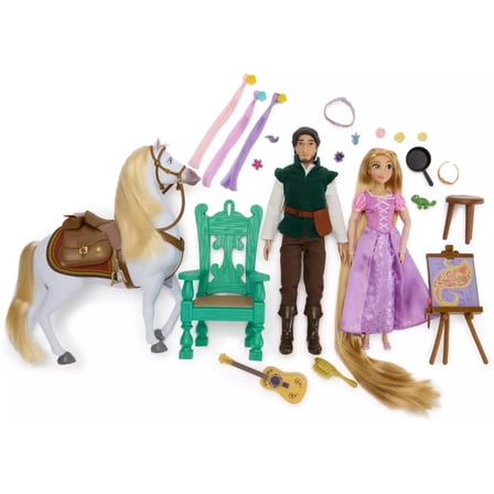 Disney Classic Rapunzel, Flynn Rider & Maximus Doll Gift Set