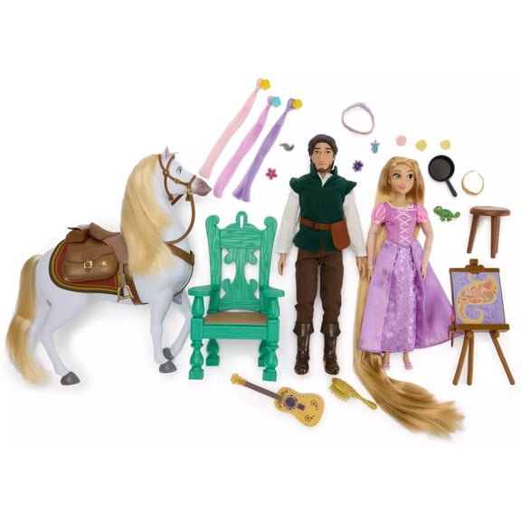 Disney Classic Rapunzel, Flynn Rider & Maximus Doll Gift Set