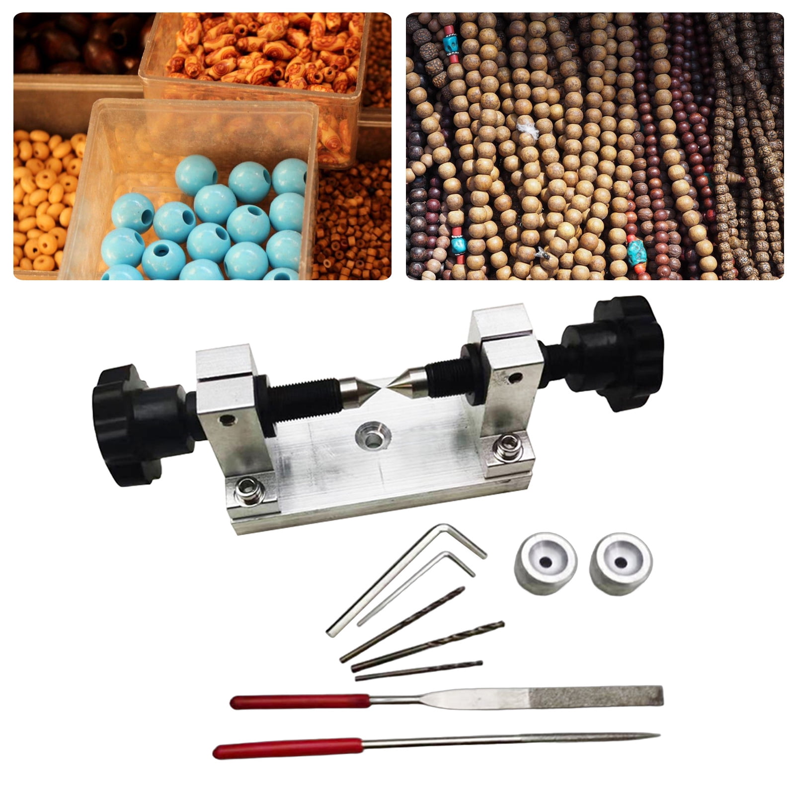 BIBABLYKE Pearls Drilling Machine Beading Polishing Equipment Powerful Amber Holing Device Jewelry Making Tool