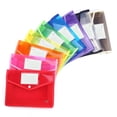 thumbnail image 4 of Musbetu A4 Colorful File Folder with Label Pocket Horizontal Snap Button Portable Examination Paper Document File Organizer Bag School Supplies, 4 of 7