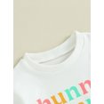 thumbnail image 6 of Bslissey 3M 6M 9M 12M 18M Baby Girls Boys Easter Short Sleeve Romper Crew Neck Letter Print Jumpsuit Infant Casual Daily Clothes Bodysuit, 6 of 9